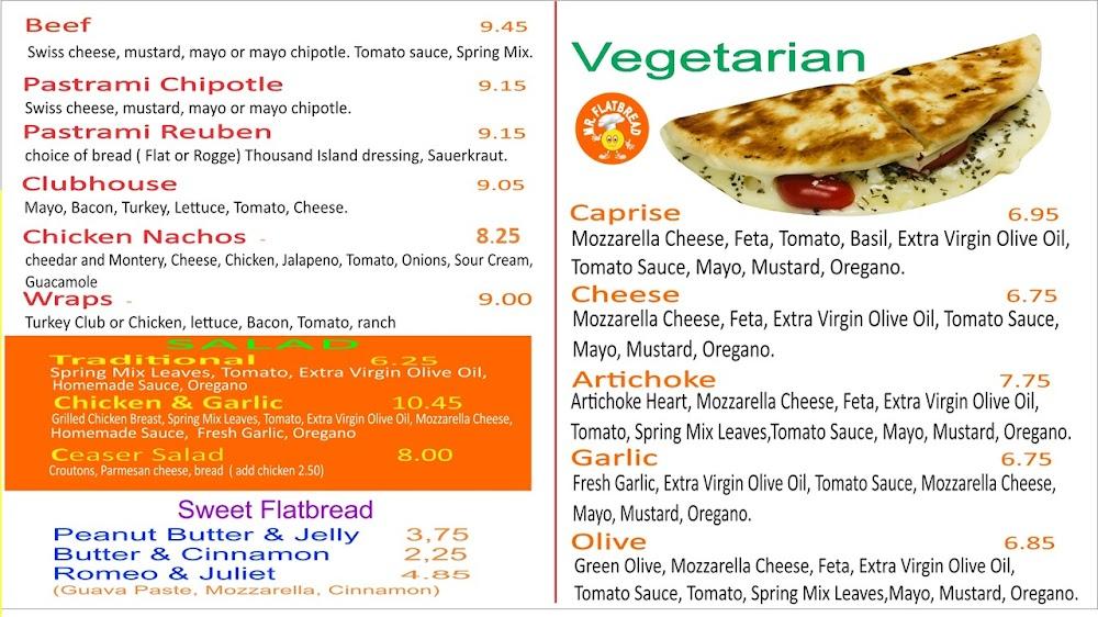 Mr. Flatbread Menu image 1